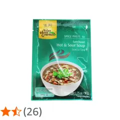 Szechuan Hot & Sour Soup Gewürzpaste von Asian Home Gourmet. Perfekt für eine authentische, sauer scharfe Suppe.